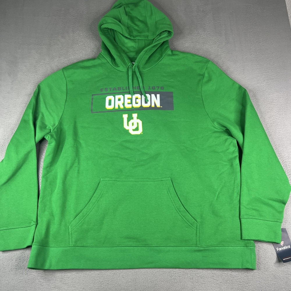 Oregon Ducks Hoodie Sweatshirt Mens 3XL Green NCAA‎ Football College Pullover